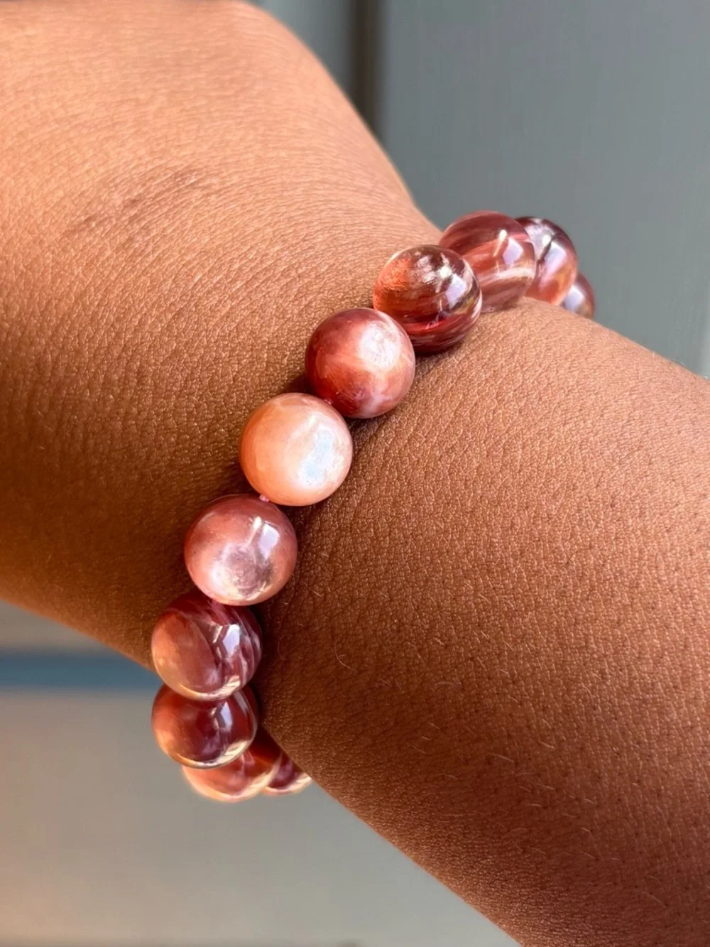 HQ Pink Lepidolite Crystal Bracelet 12mm - Picture 6 of 7